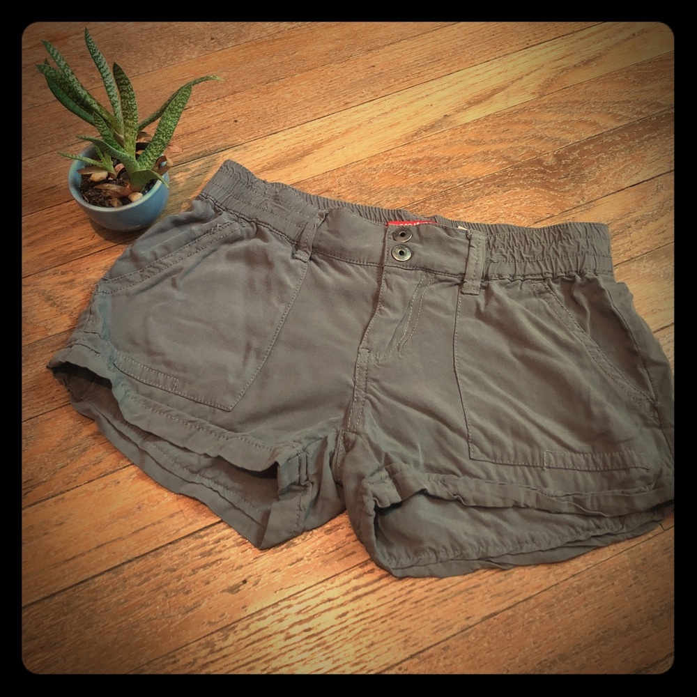 Gray rayon shorts